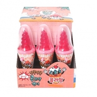 빙글빙글 콘모양팝핑캔디 콜라향 15g (빨강)