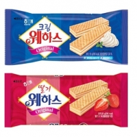 해태 웨하스 크림 50g / 딸기 50g